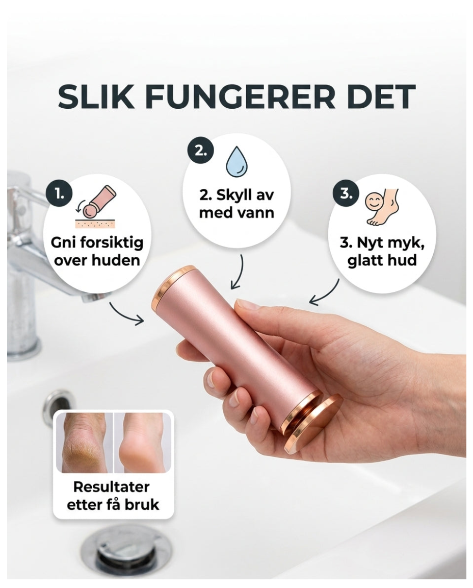 Elektrisk hardhudssliper for føtter – myke føtter hjemme