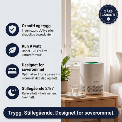 NovaAir™ – Soverommets luftrenser for allergikere